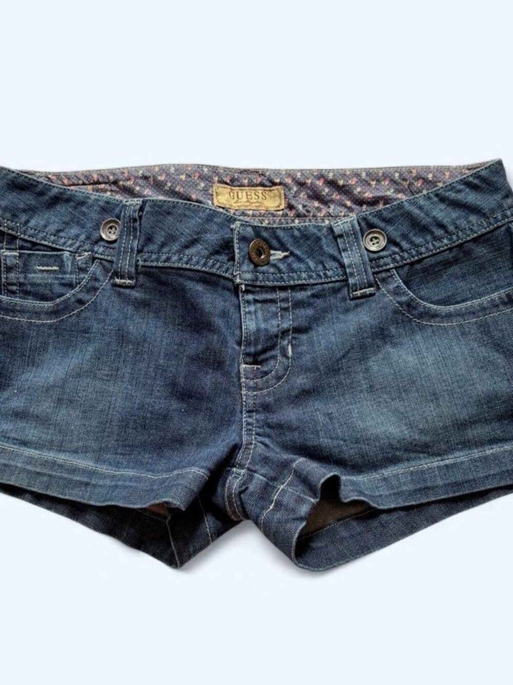 Vintage Y2K Guess Low Rise Denim Shorts 28